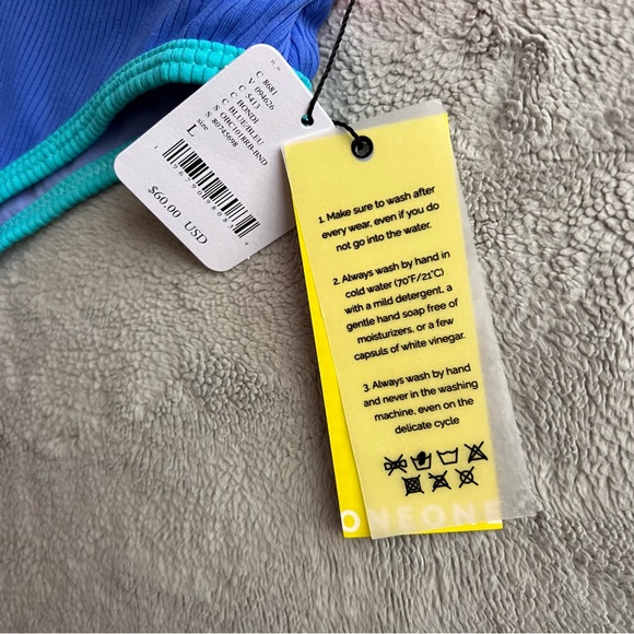 NWT Free People OneOne Two-Piece Ribbed Swimsuit Brenda Gaby Crop Surf  Bilbao - Picture 7 of 16